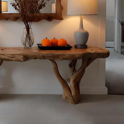 Rustic Wood Floating Side Table For Modern Spaces