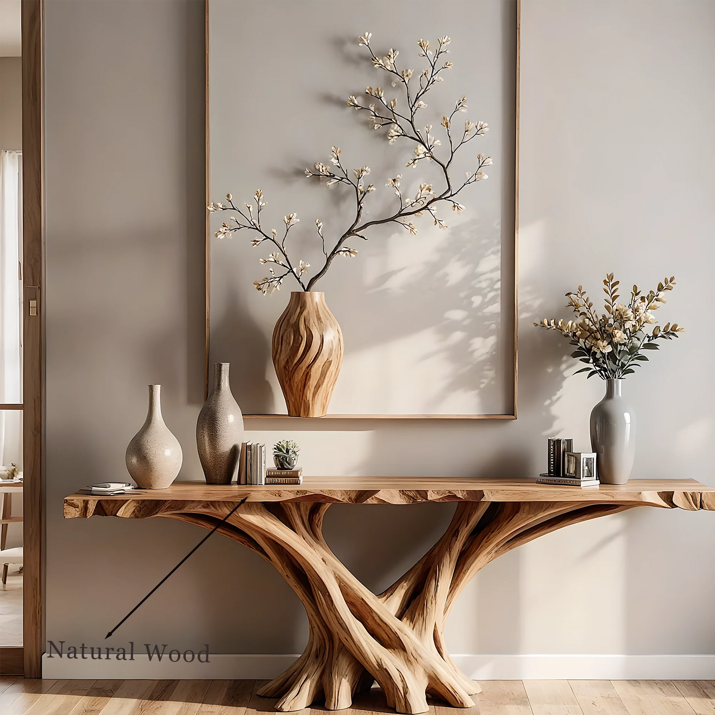 Unique Live Edge Home Console – Artisan Handmade Wood Furniture