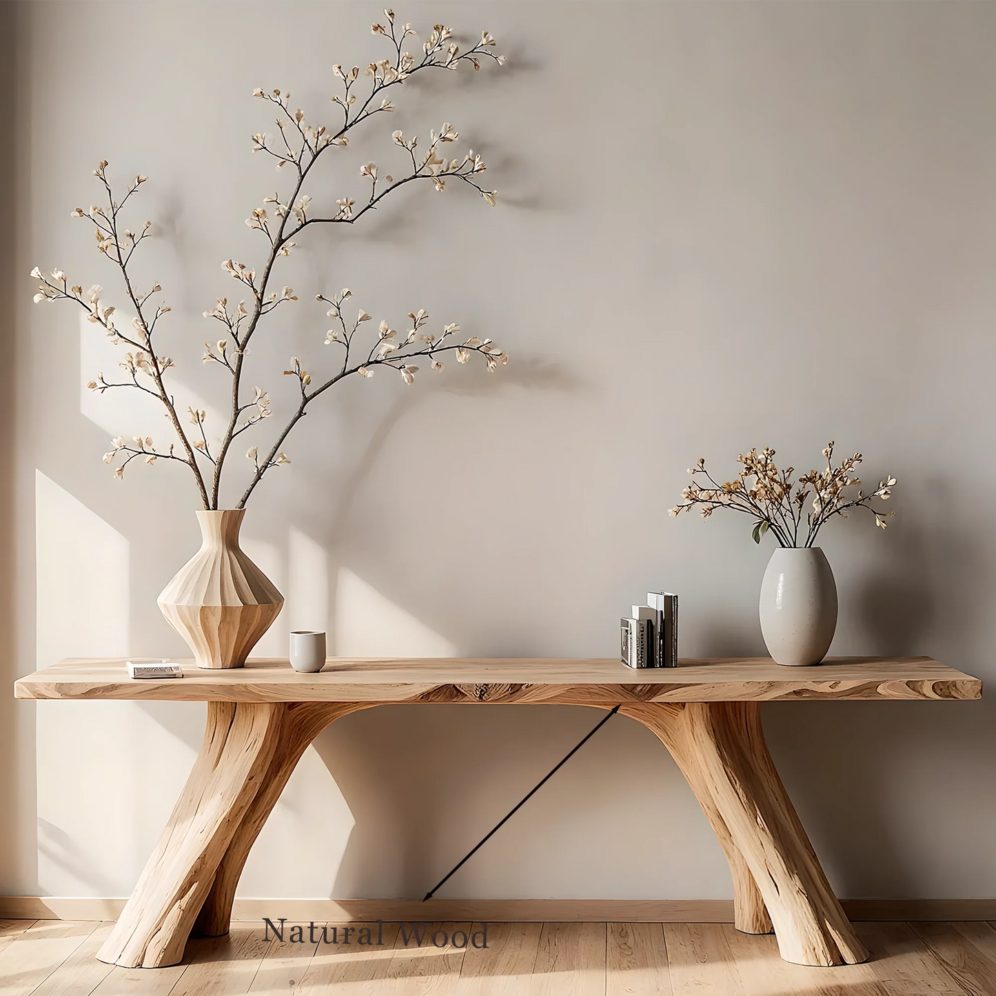 Rustic Solid Wood Home Console Table – Entryway & Living Room Style