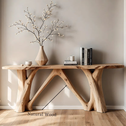 Unique Live Edge Home Console – Artisan Handmade Wood Furniture