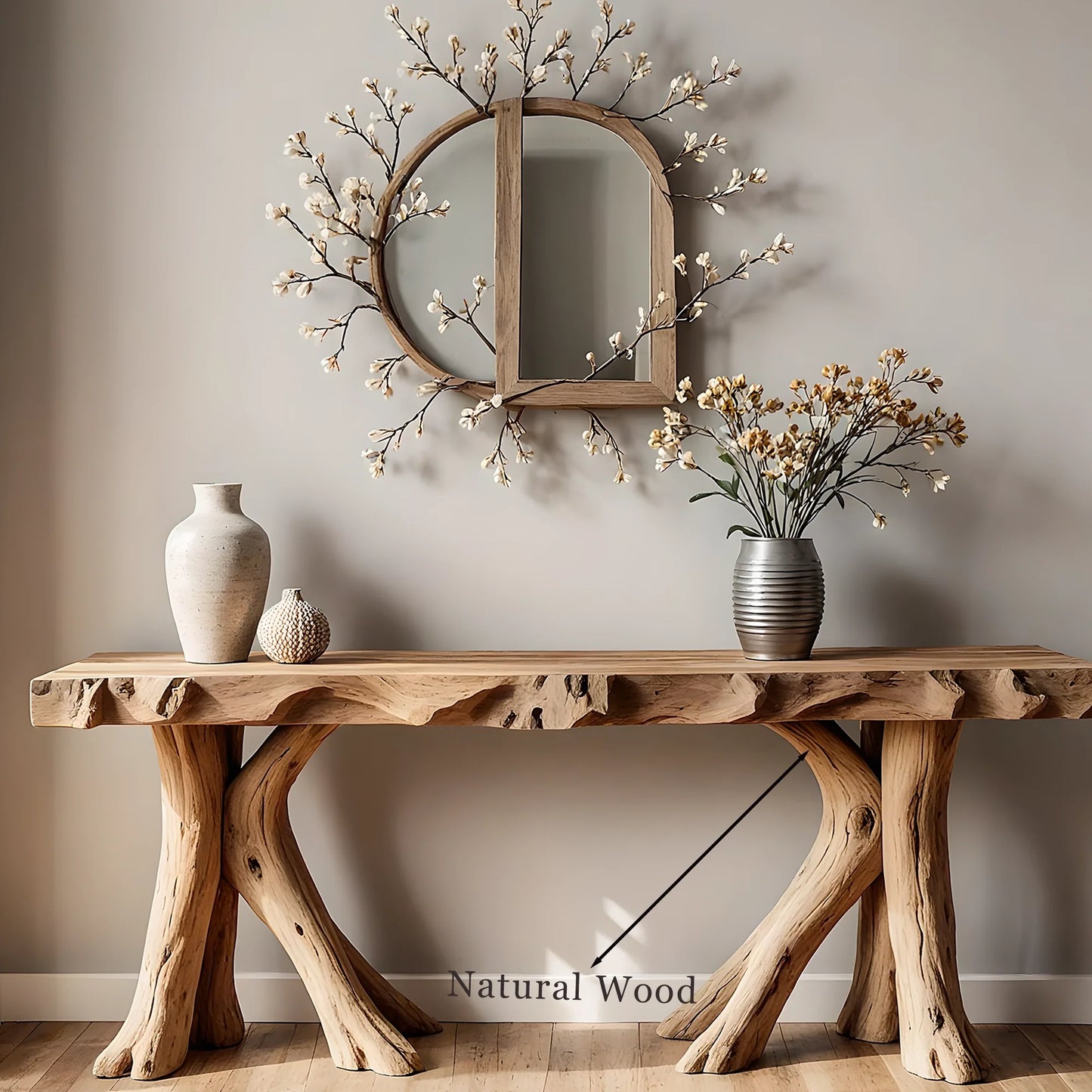 Premium Handmade Wood Home Console – Modern Rustic Accent Table