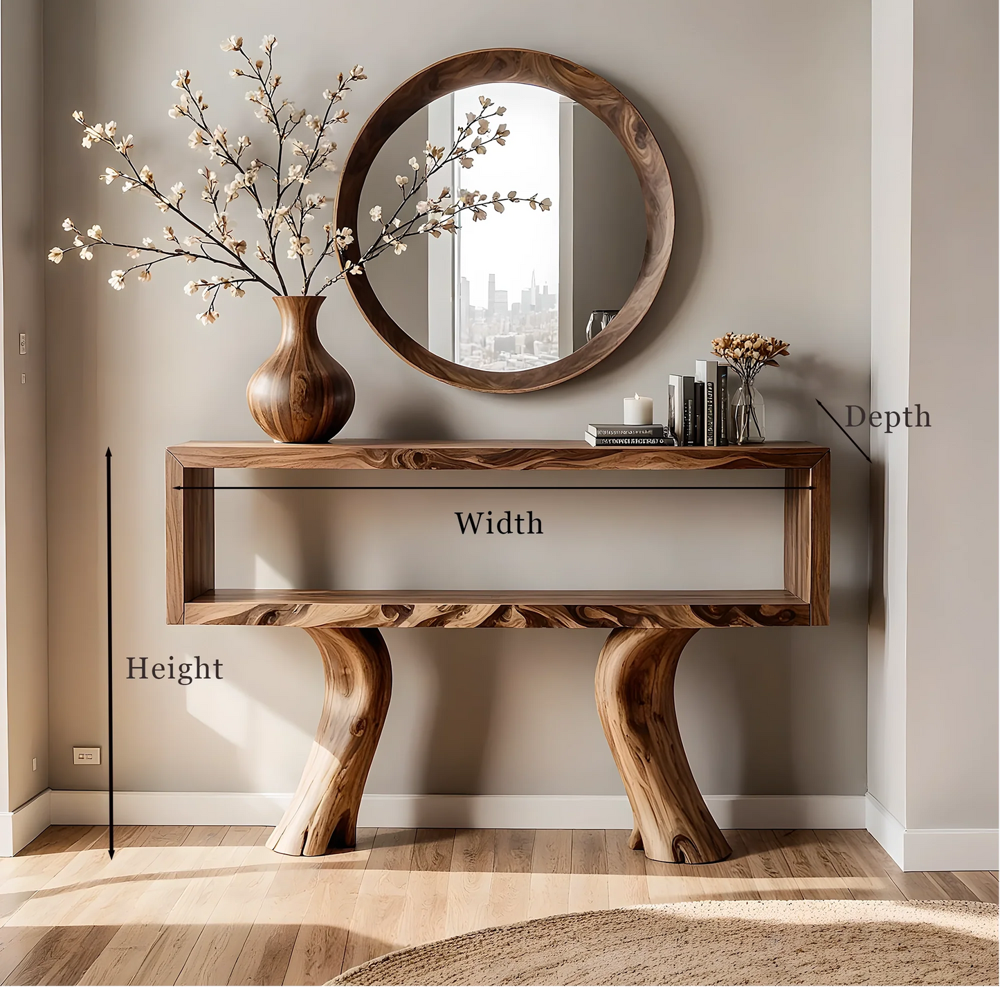 Eco-Friendly Solid Wood Home Console – Artisan Handmade Furniture