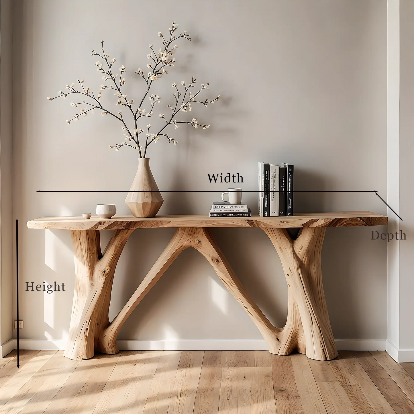 Unique Live Edge Home Console – Artisan Handmade Wood Furniture