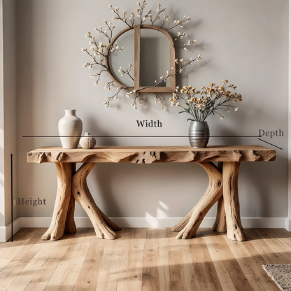 Premium Handmade Wood Home Console – Modern Rustic Accent Table
