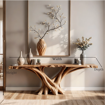 Unique Live Edge Home Console – Artisan Handmade Wood Furniture