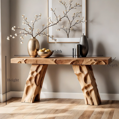Handmade Rustic Home Console – Durable Solid Wood Accent Table