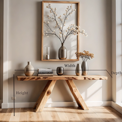 Artisan Home Console Table – Handmade Solid Wood with Unique Design