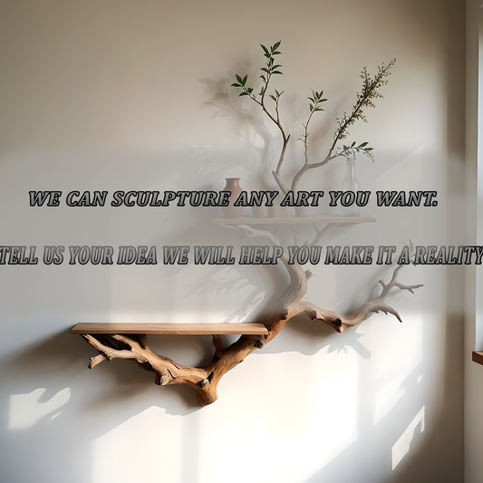 Boho Tree Branch Shelf – Reclaimed Wood Bookshelf for Eco Homes 