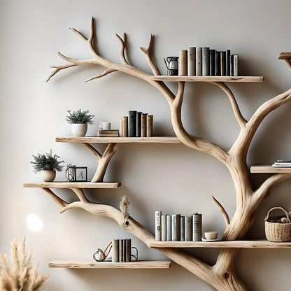 Bookshelf, Bookcase, Tree bookcase, Wooden bookshelf, Wall-mounted bookcase, Wooden bookshelf 