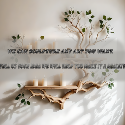 Branch Bookshelf – Tree Inspired Wooden Wall Shelf, Custom Sizes 