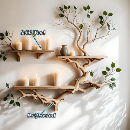 Branch Bookshelf – Tree Inspired Wooden Wall Shelf, Custom Sizes 