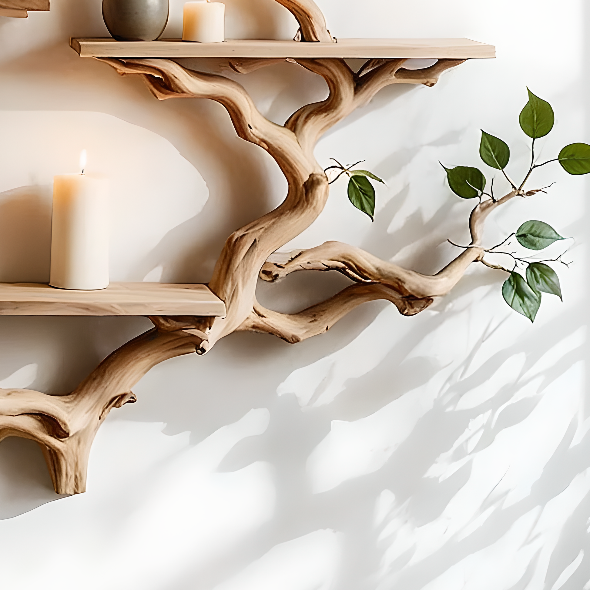 Branch Bookshelf – Tree Inspired Wooden Wall Shelf, Custom Sizes 