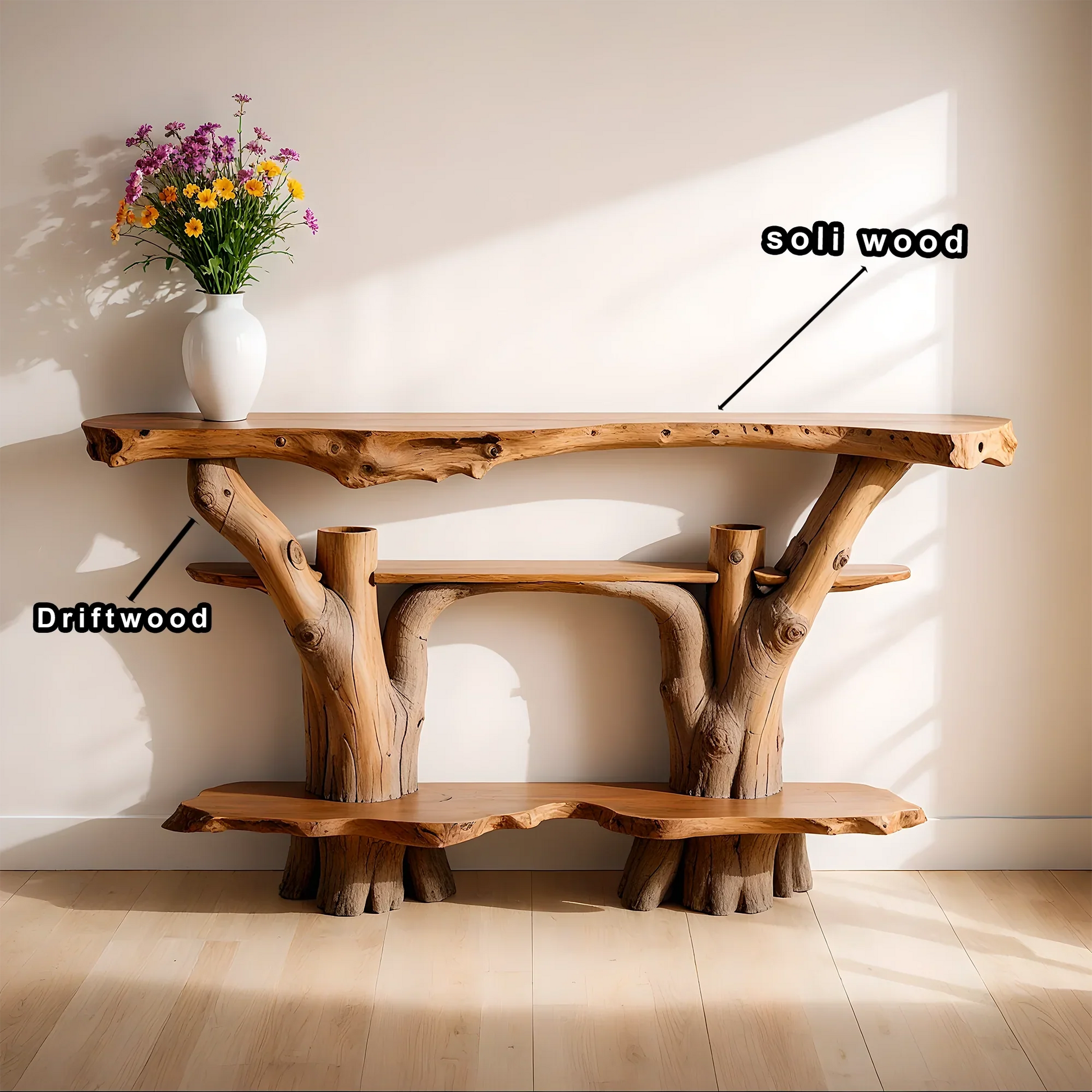 Console table, floating side table, narrow table, home decor table 