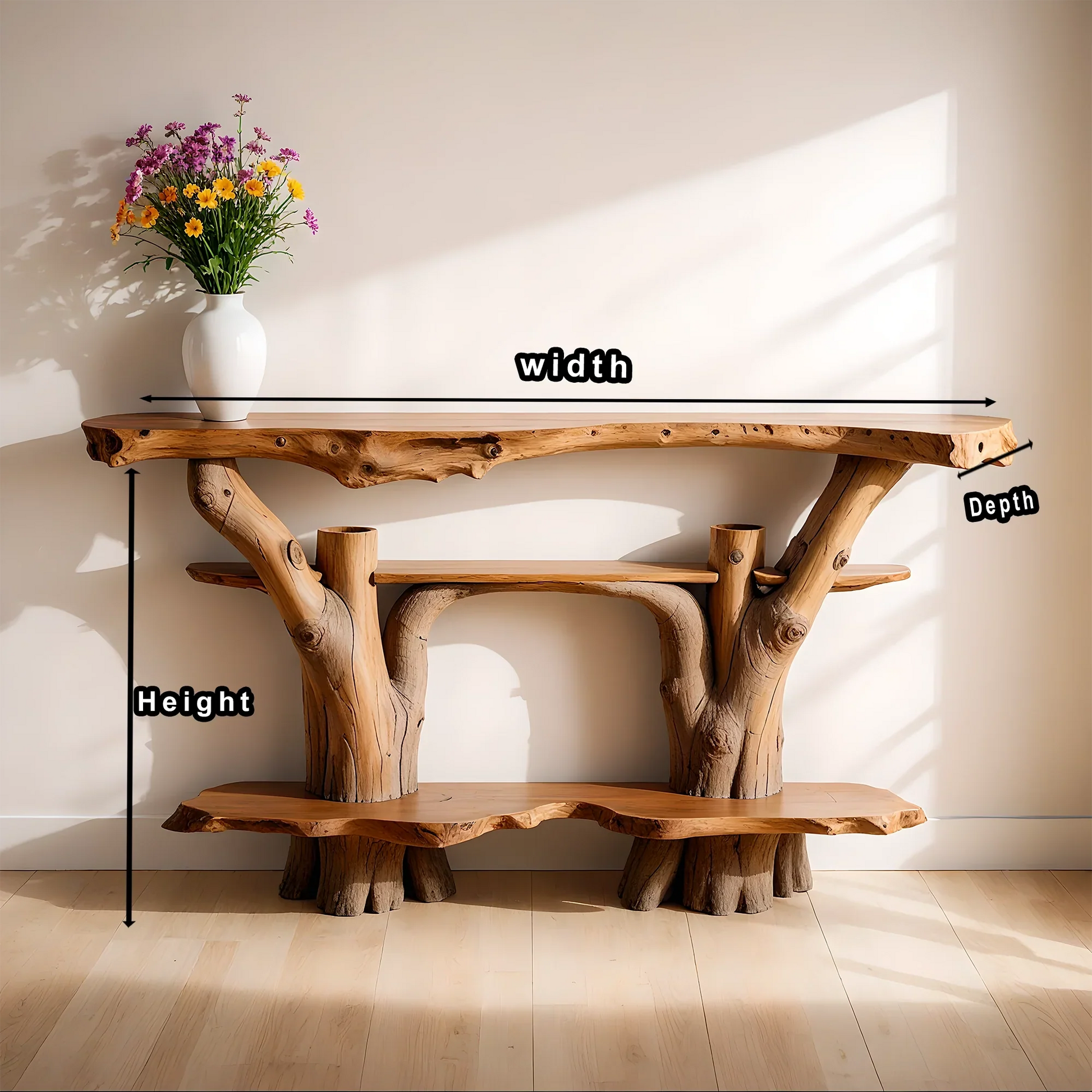 Console table, floating side table, narrow table, home decor table 