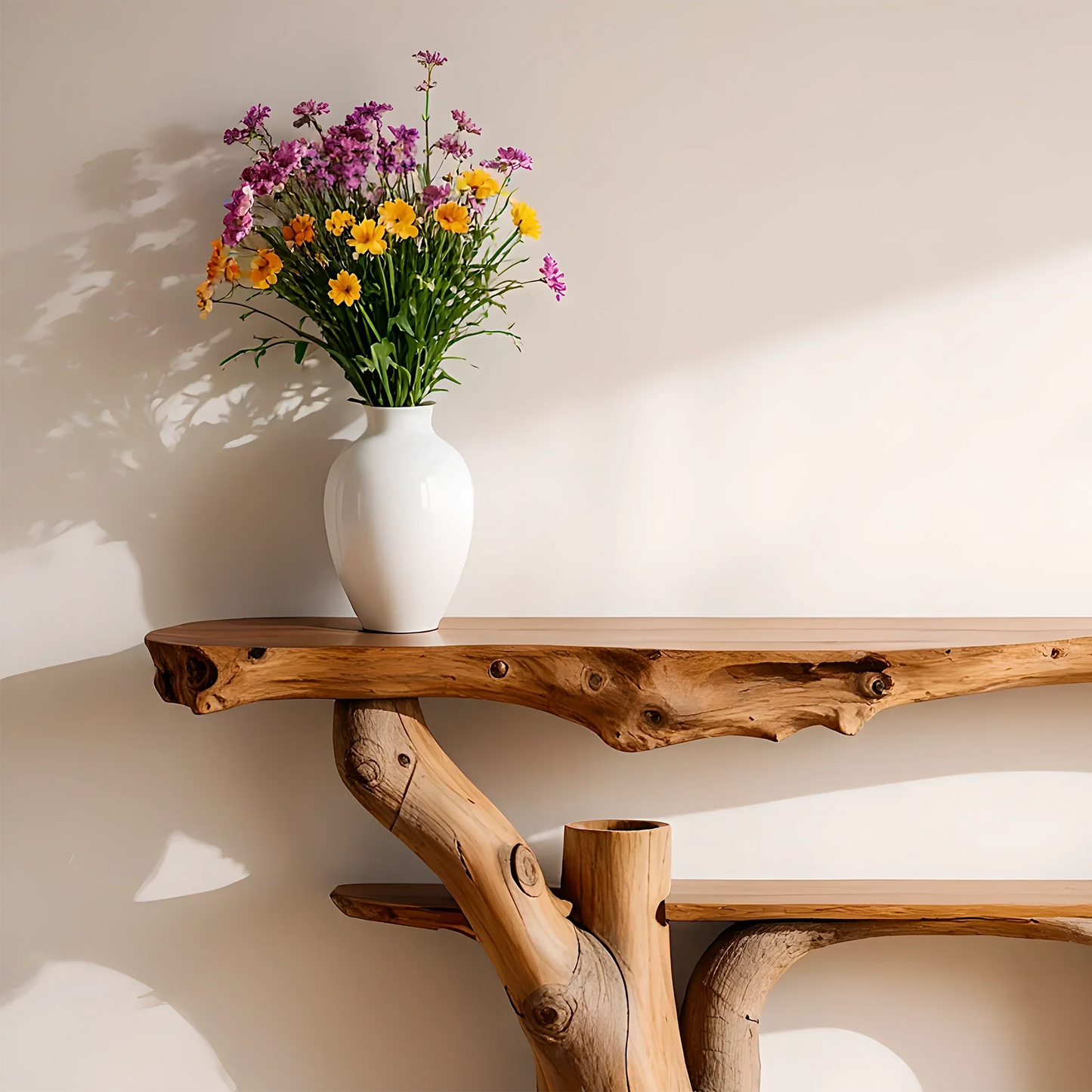 Console table, floating side table, narrow table, home decor table 