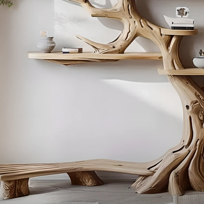 Decorative tree branch bookshelf wall mounted bookshelf bookshelf handmade furniture 