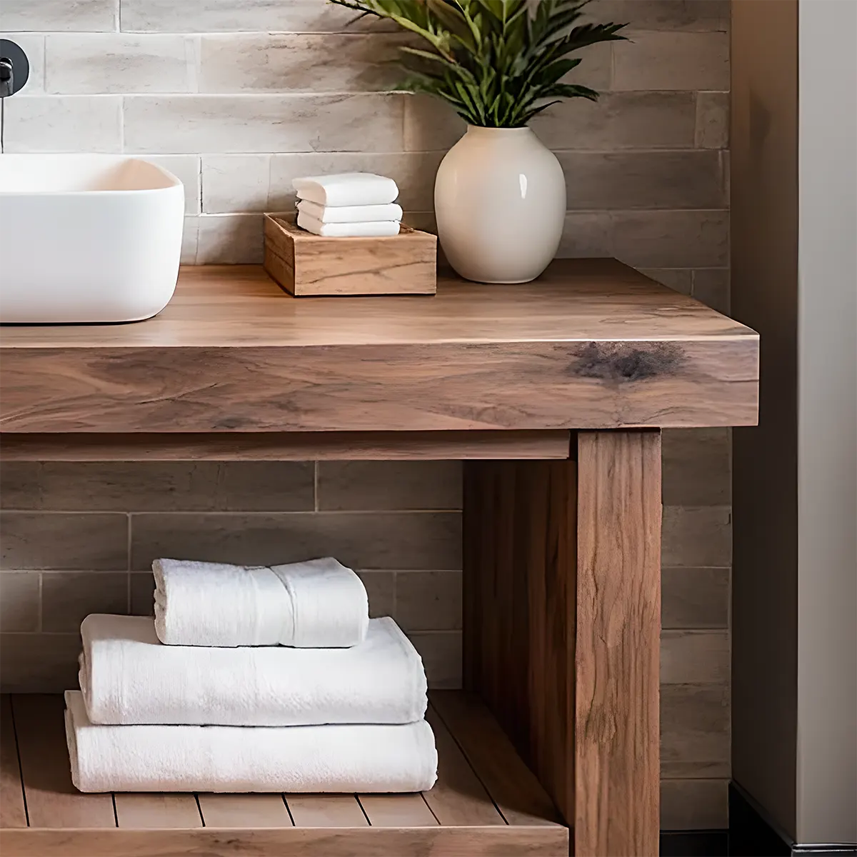 Elmstone Vanity – Solid Oak Farmhouse Bathroom Design - Rustira