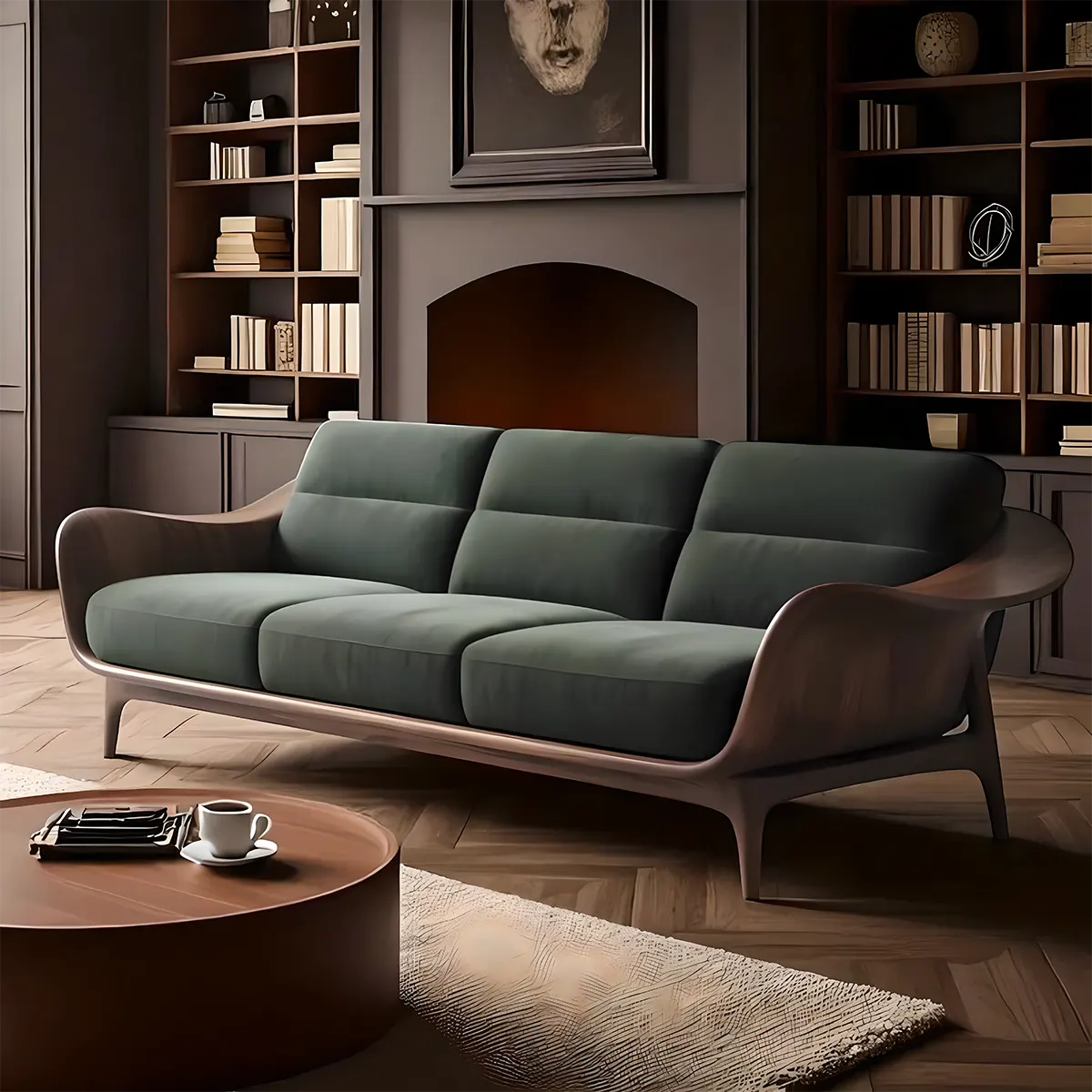 Exquisite ash wood sofa - Modern design, easy to clean 