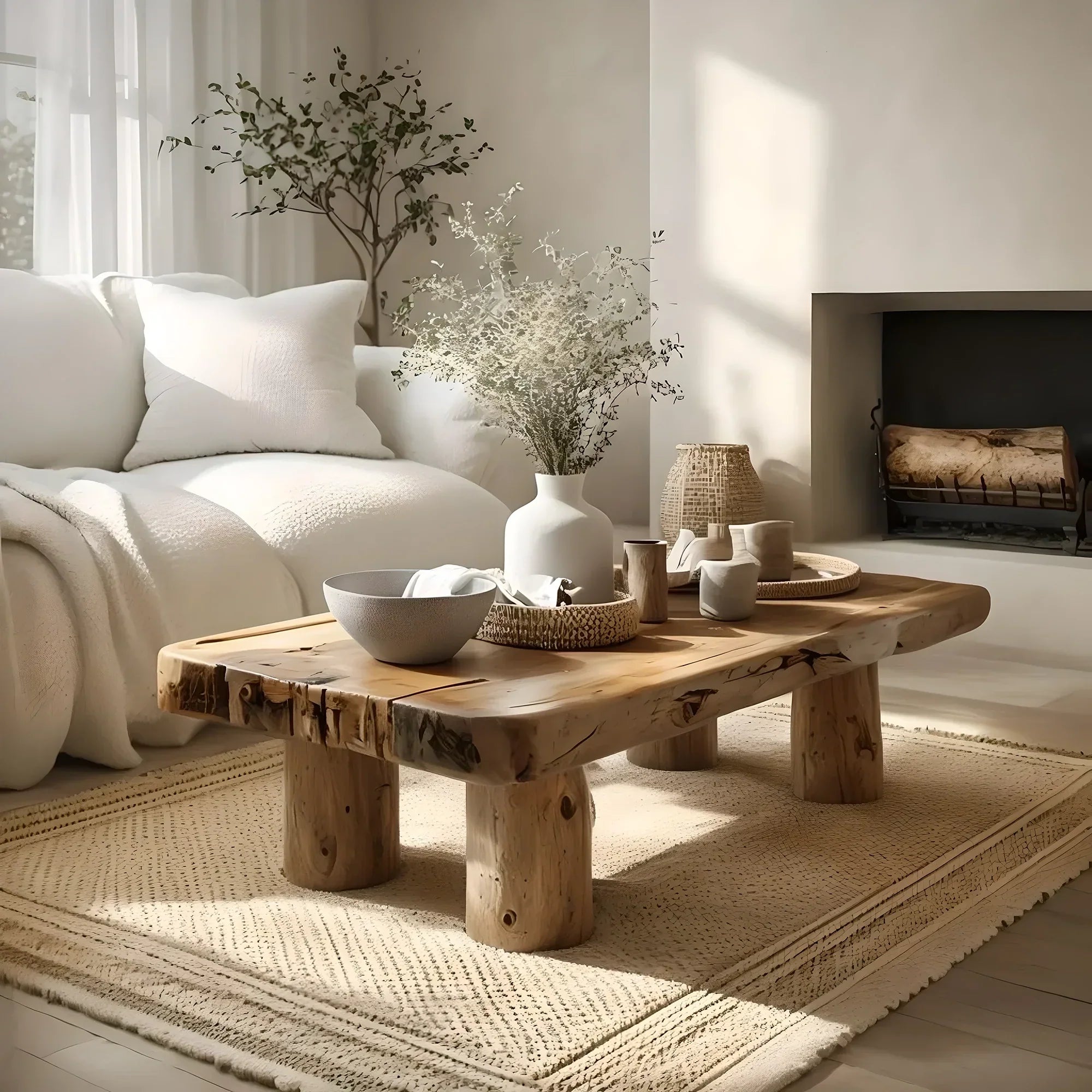 Farmhouse tamarind wood coffee table modern coffee table Live edge Farmhouse table 