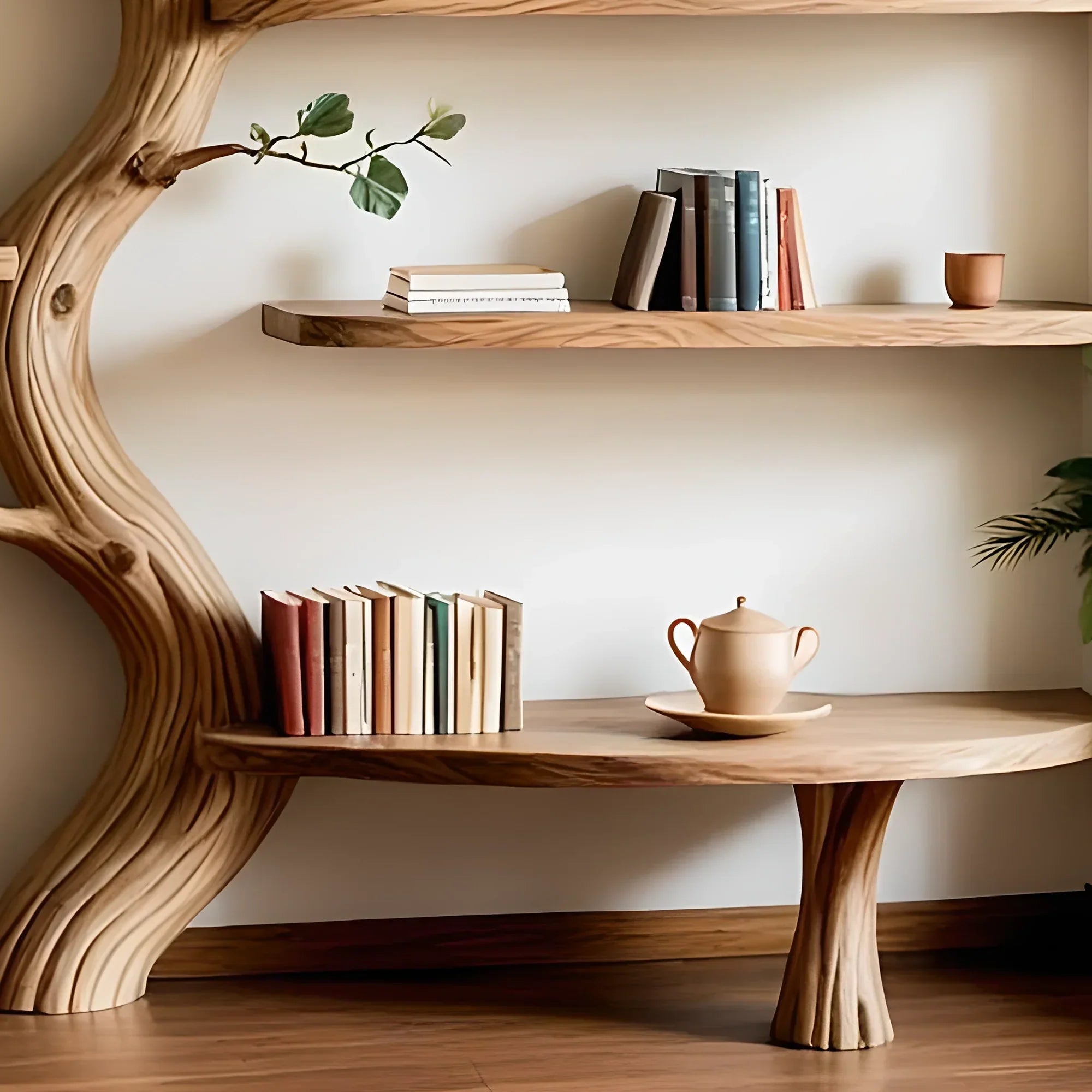 Tree Bookshelf – Handmade Wooden Tree-Shaped Bookcase for Home Decor & Storage 