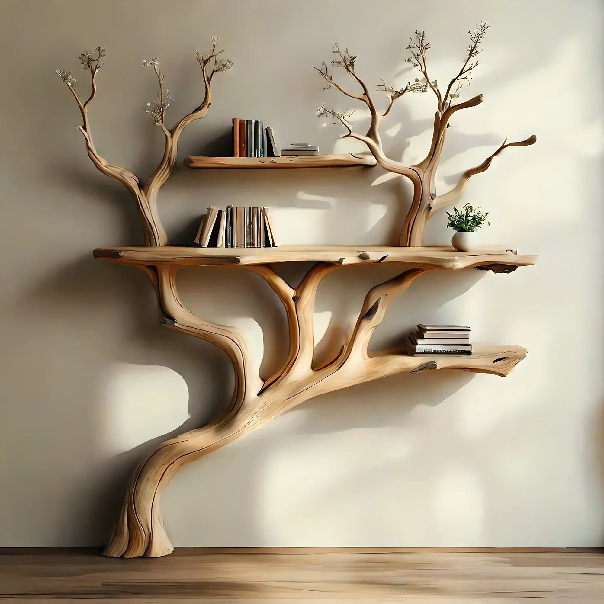 Tree Style Wall Bookshelf – Creative Storage Solution 