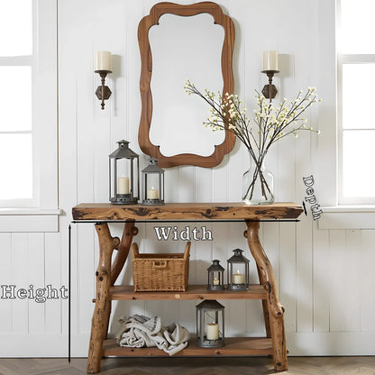 Handcrafted wooden console tables, live edge tables, entry tables, narrow entry tables 