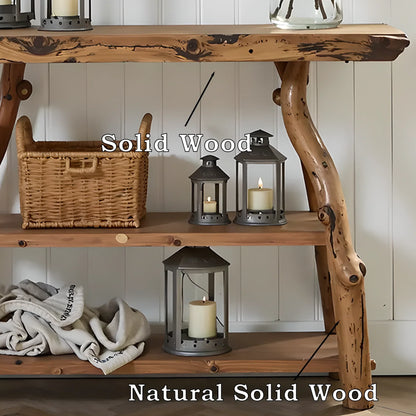 Handcrafted wooden console tables, live edge tables, entry tables, narrow entry tables 