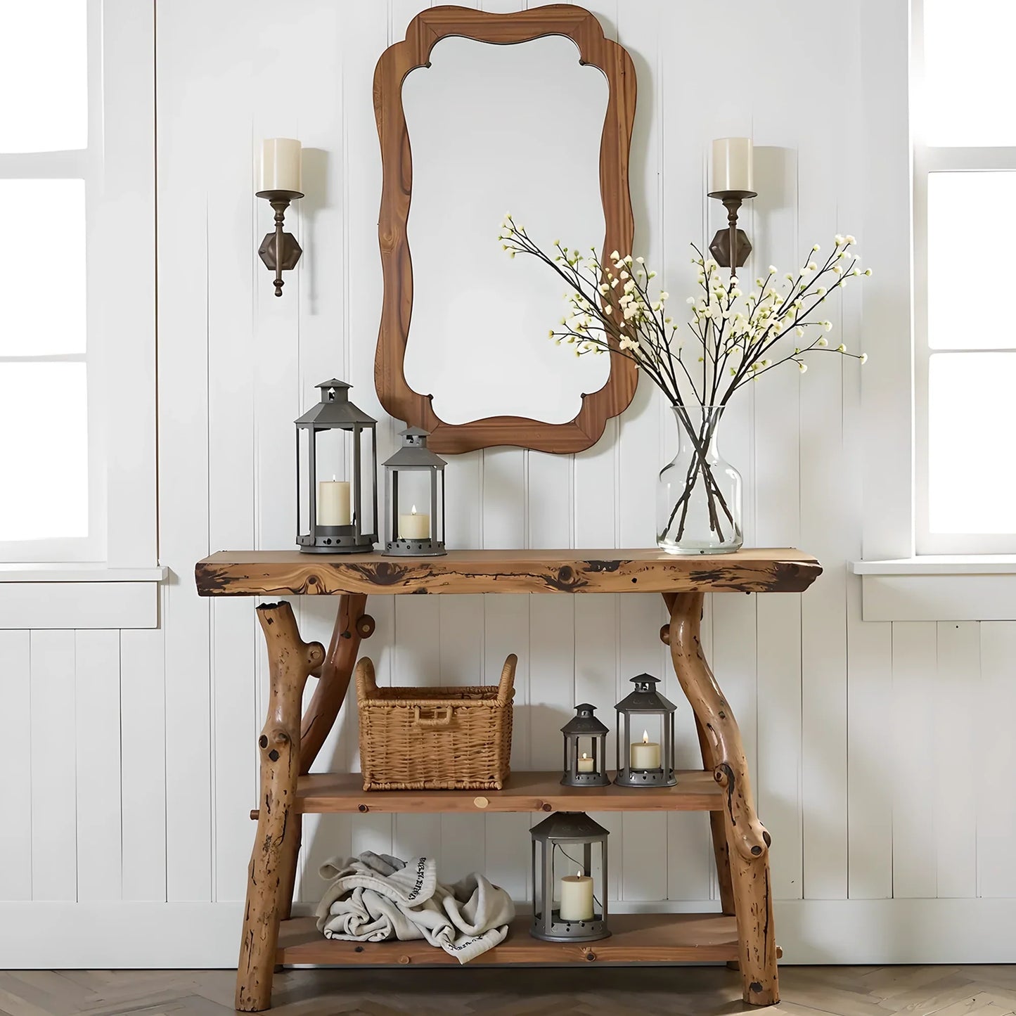 Handcrafted wooden console tables, live edge tables, entry tables, narrow entry tables 