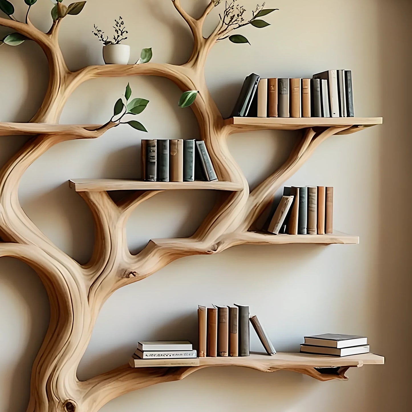 Handmade Branch Bookshelf – Stylish and Practical 