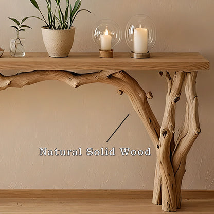 :Handmade rustic natural wood console table, farmhouse style console table, living side table, entryway table, housewarming gift 