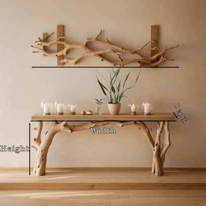 :Handmade rustic natural wood console table, farmhouse style console table, living side table, entryway table, housewarming gift 