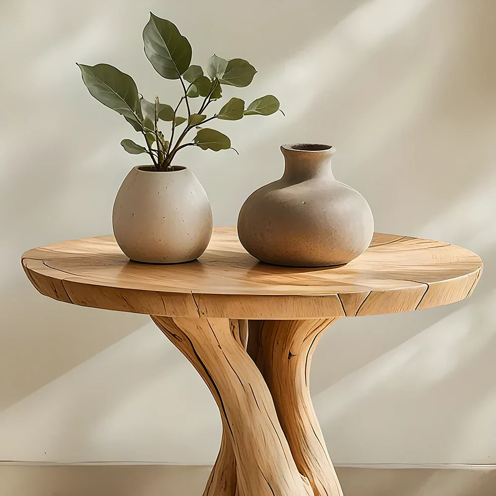 Solid wood table, handmade round table, live edge table, rustic table, handmade table unique home decor 