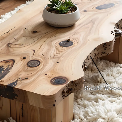 Handmade coffee table, rustic natural wood coffee table, live edge farm table, living room table, living room décor 