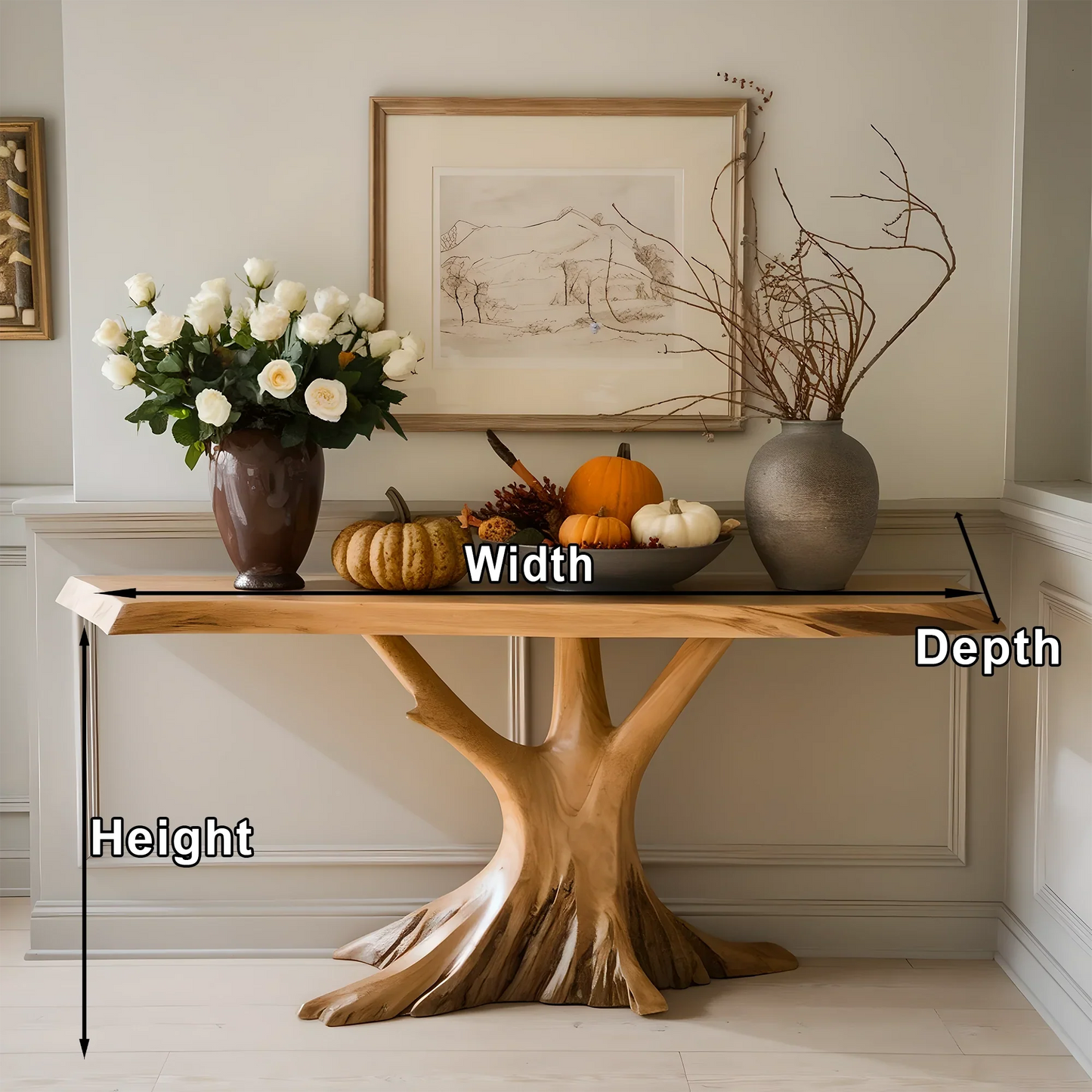 High-class Solid Wood Console Table - Creates a Classy Highlight for the Space 