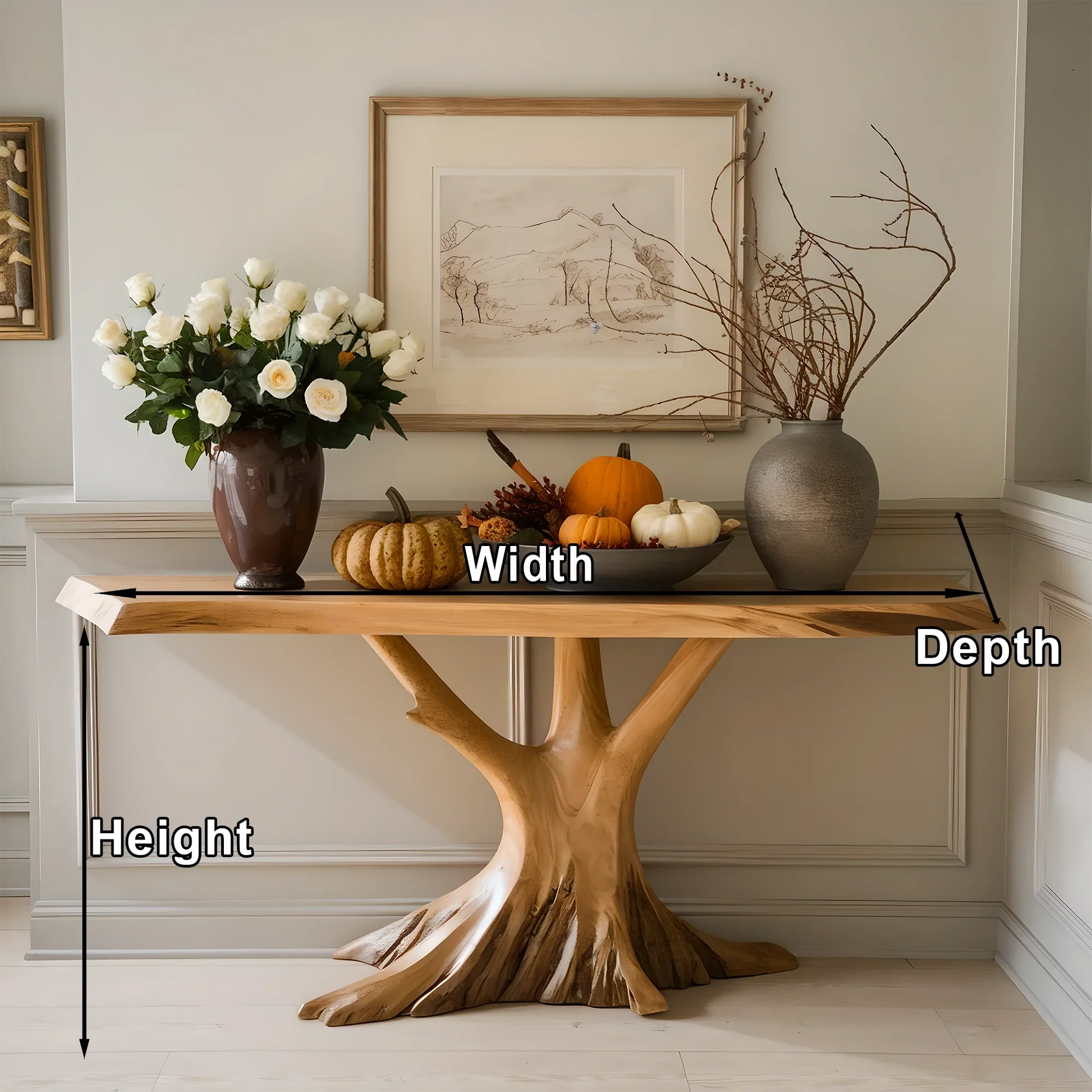 High-class Solid Wood Console Table - Creates a Classy Highlight for the Space 