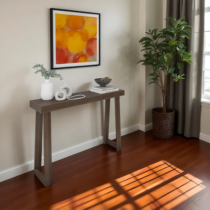 Minimalist Console Table – Natural Oak, Elegant and Refined 