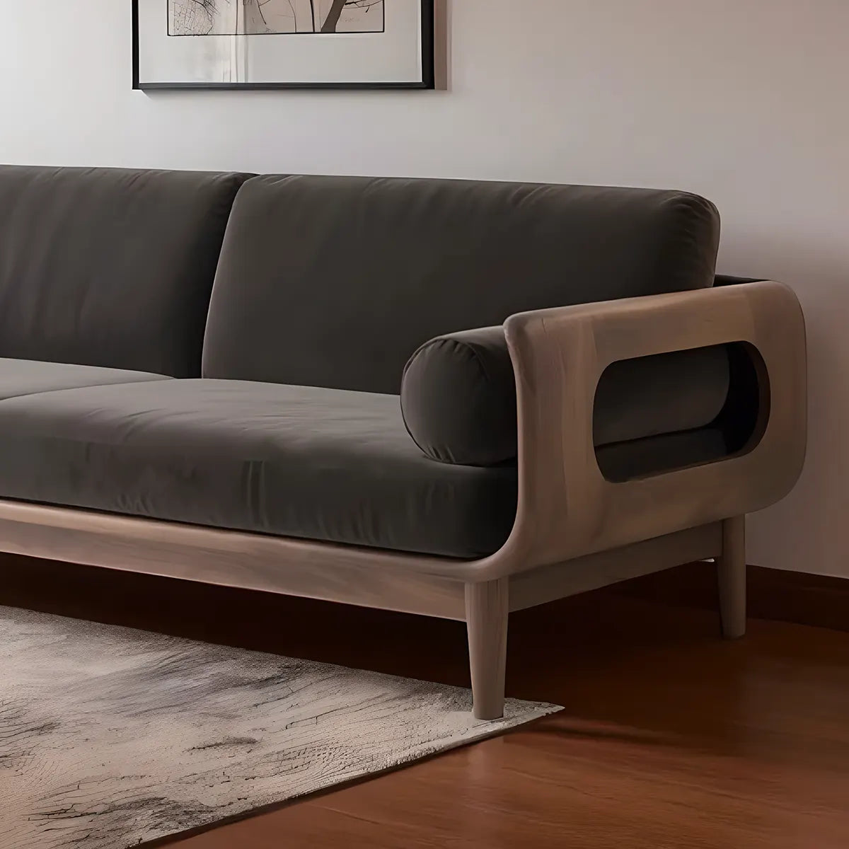 Minimalist ash wood sofa – Luxurious & comfortable 