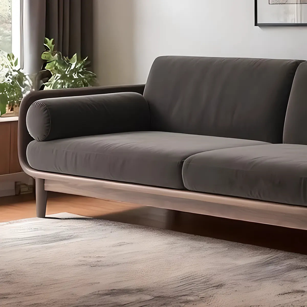 Minimalist ash wood sofa – Luxurious & comfortable 