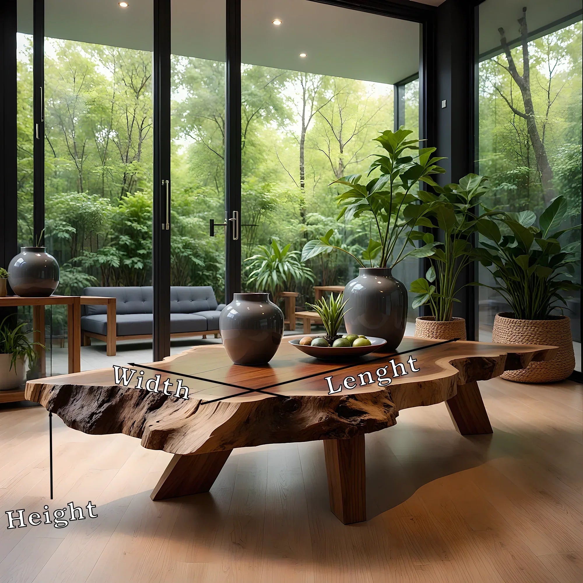 Modern Coffee Table, Coffee Table, Rustic Natural Wood Coffee Table for Living Room Decoration 