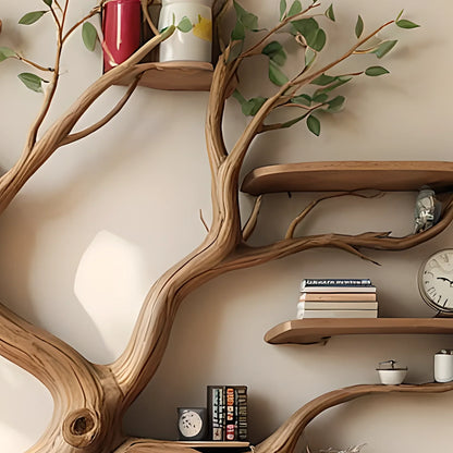 Modern bookshelf, high quality wooden tree shaped bookshelf 