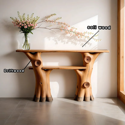 narrow console table solid wood console table live edge side table farm table rustic style home decor 