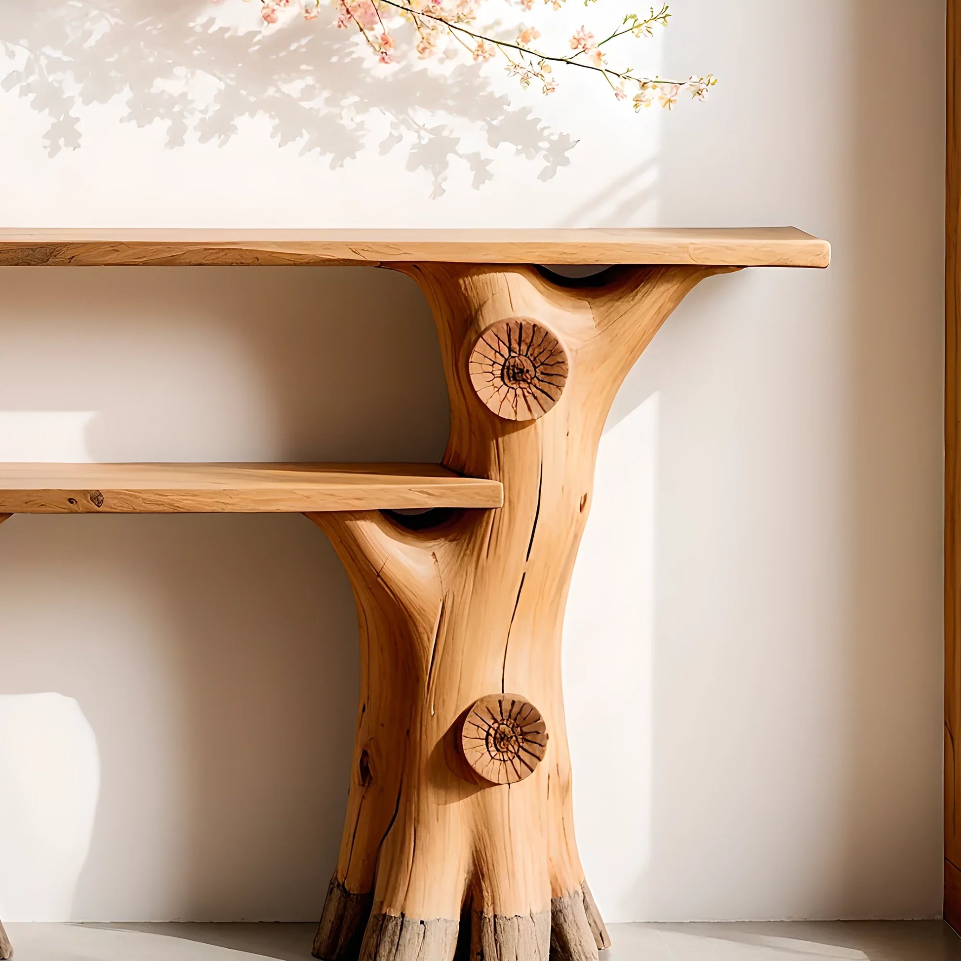 narrow console table solid wood console table live edge side table farm table rustic style home decor 