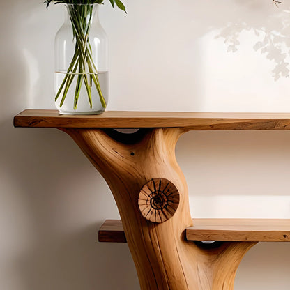 narrow console table solid wood console table live edge side table farm table rustic style home decor 