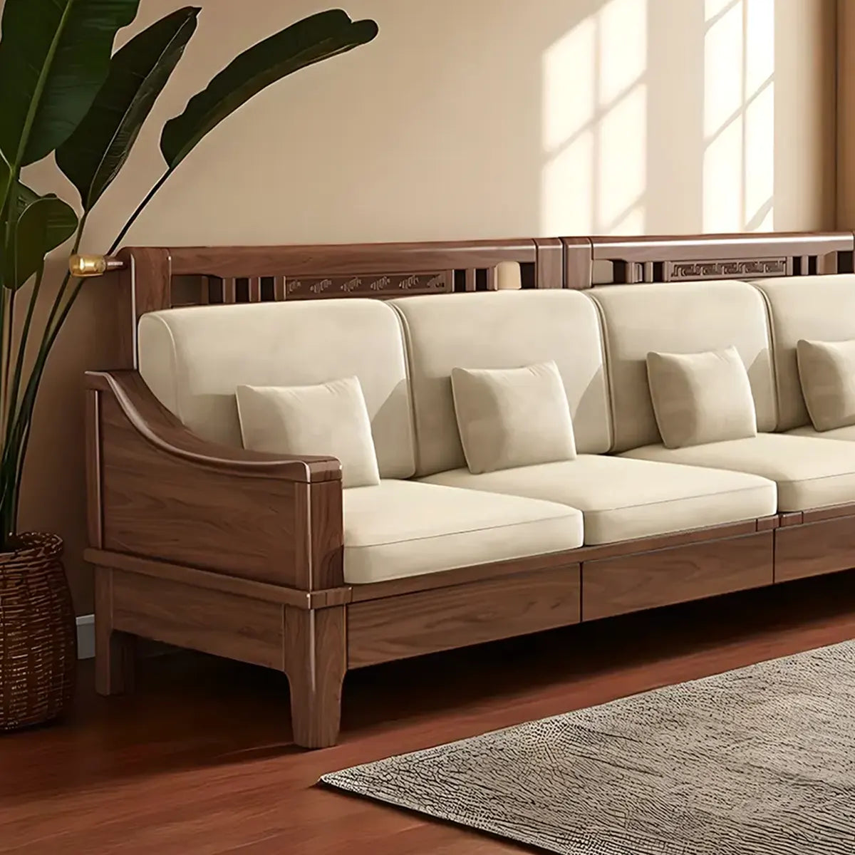 Natural Ash Wood Sofa – Sophisticated Design For Luxurious Living Room 