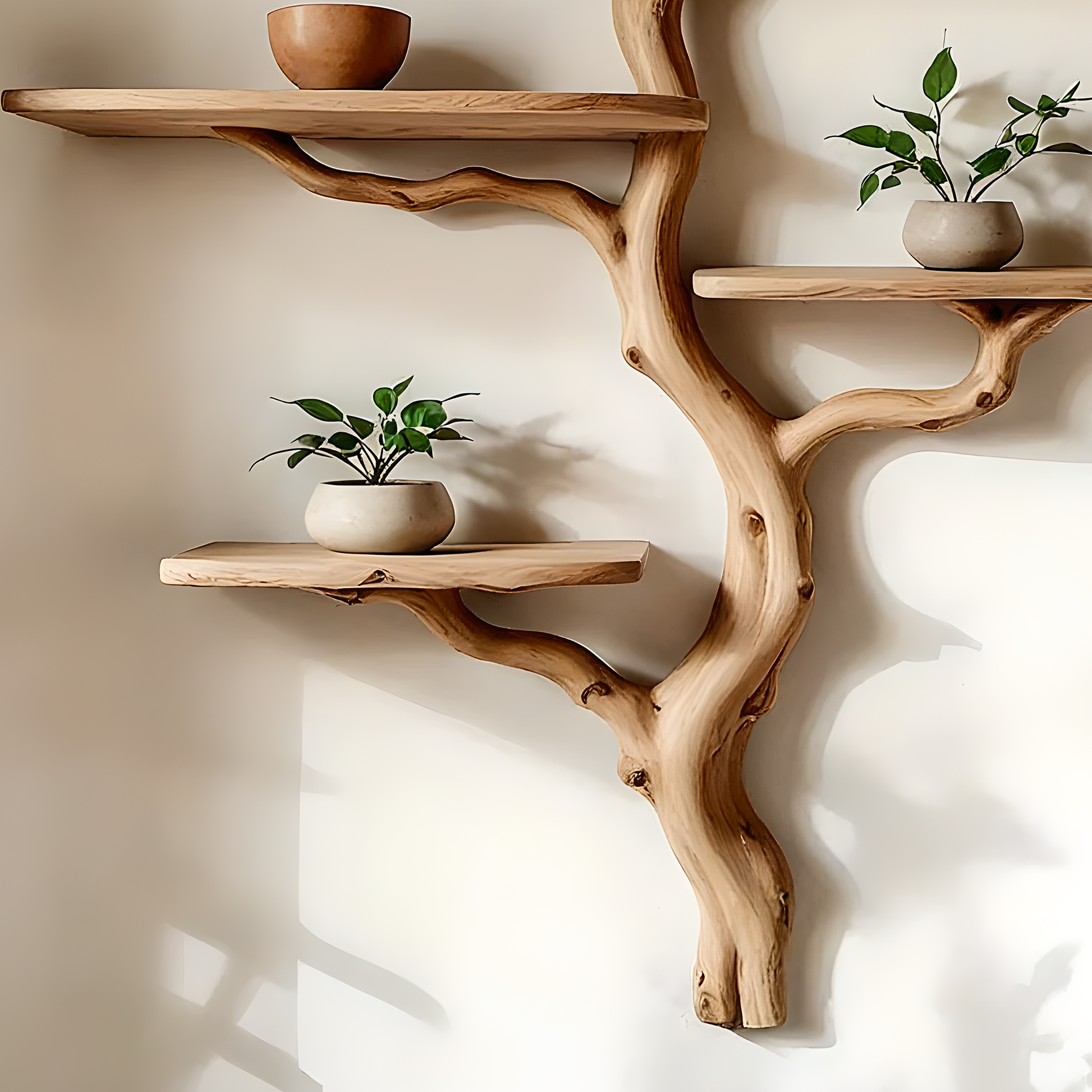 Natural Branch Shelf – Eco-Friendly Wall Shelf with Organic Tree Design 