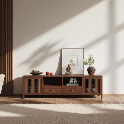 Luxury Solid Wood TV Stand – Handmade Mid-Century Sideboard