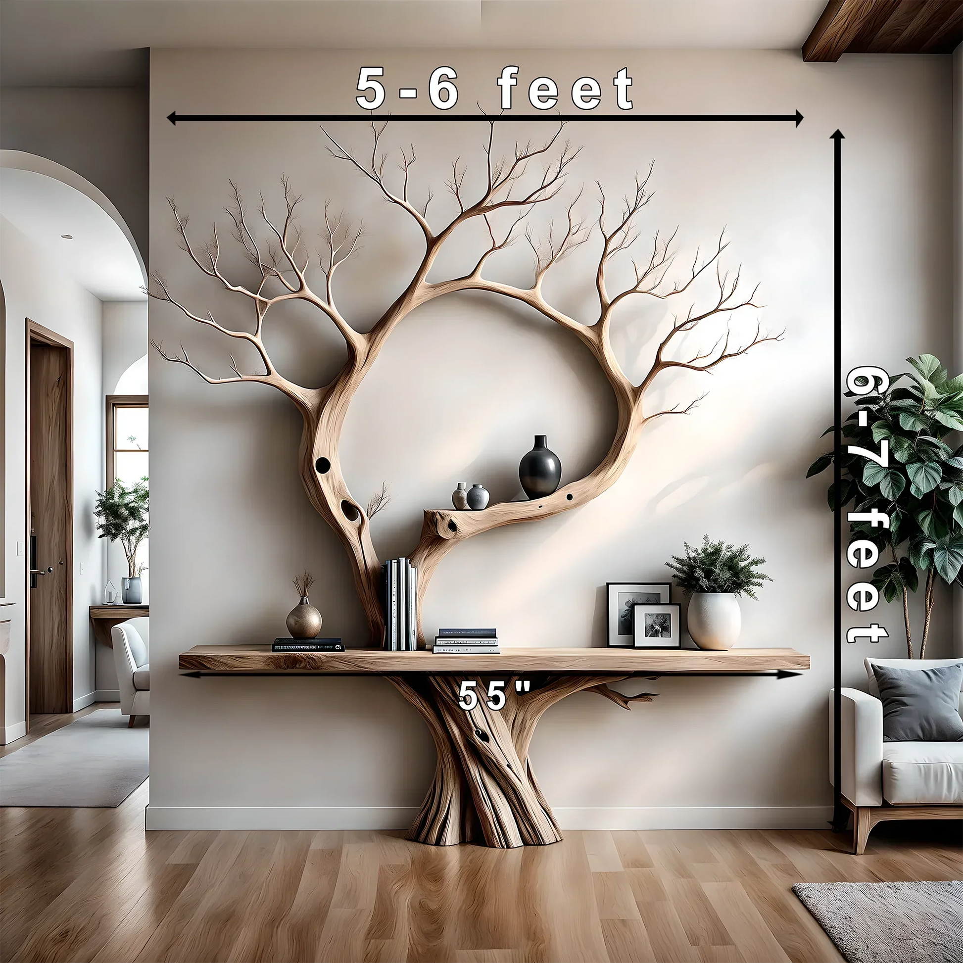 Reading table, children's study table, tree-shaped decorative table 