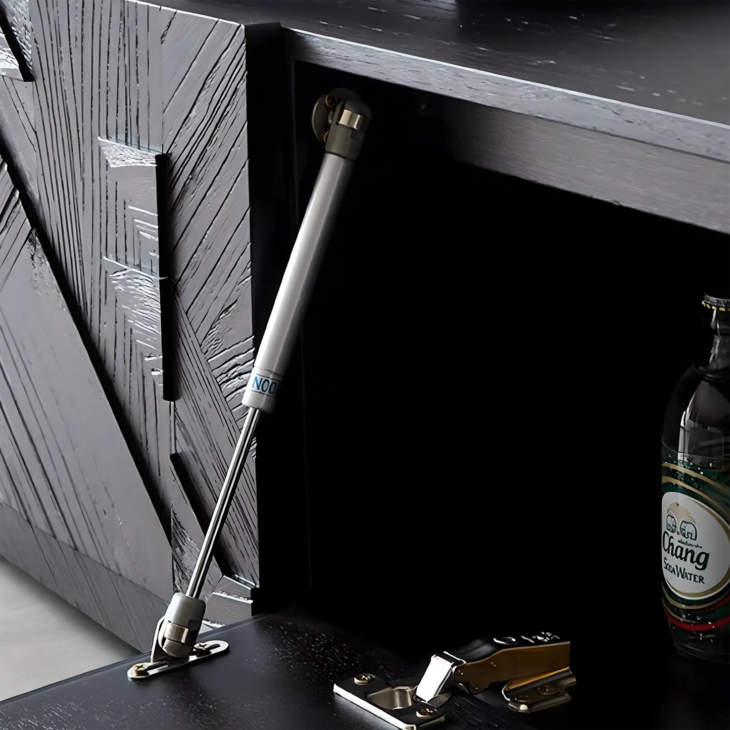Solid Walnut Wood TV Shelf Impressive Modern Design 