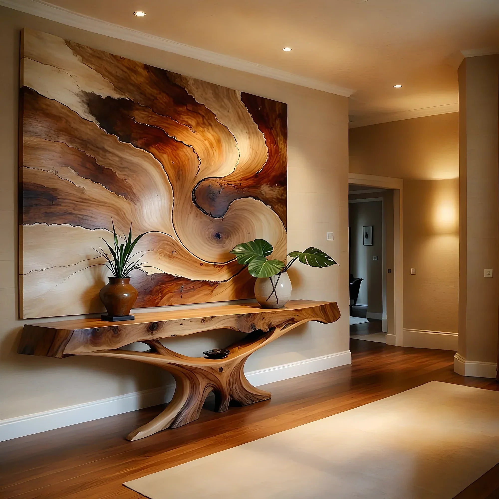 Solid wood console table, handmade natural wood console table, live edge table, entryway table, narrow entryway table 