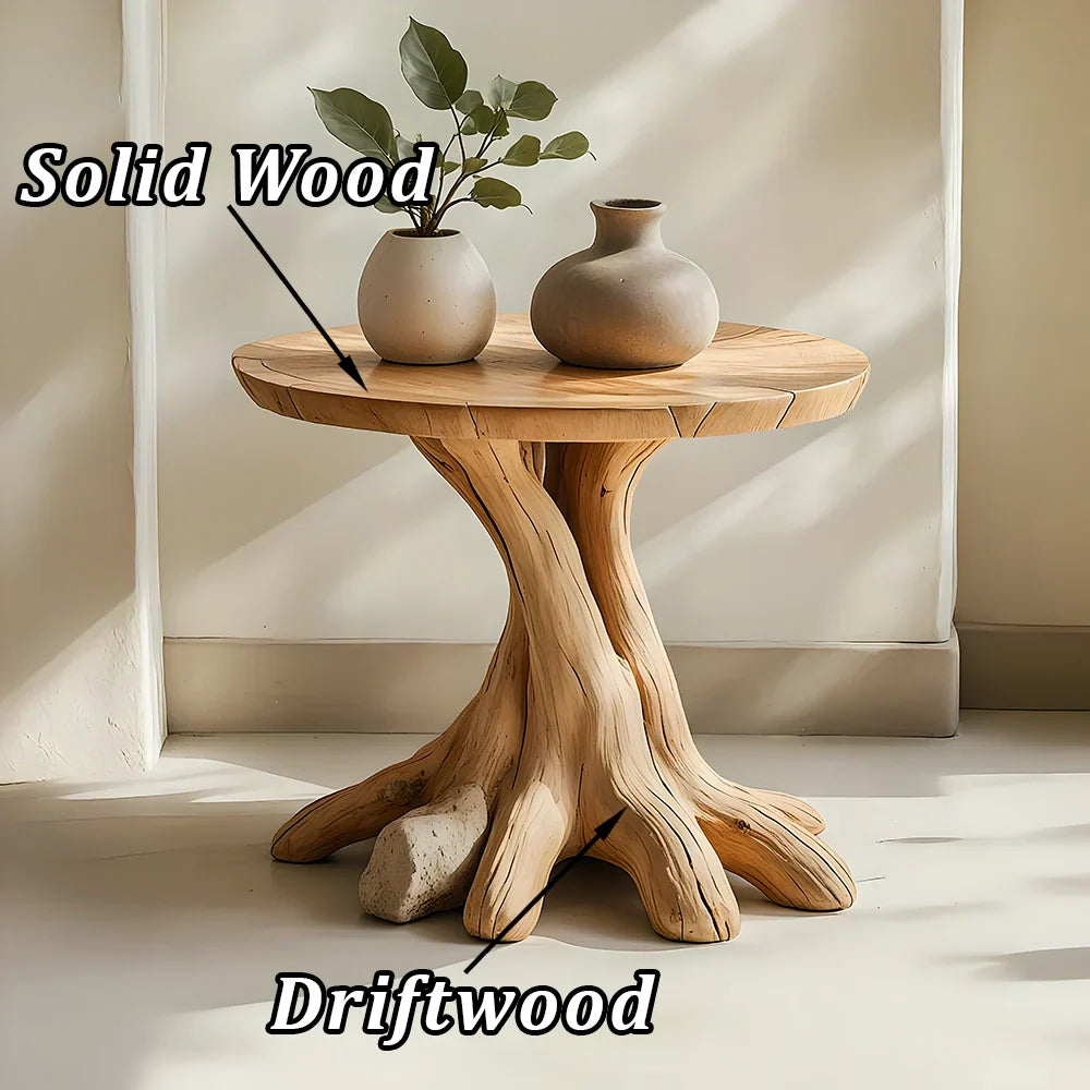 Solid wood table, handmade round table, live edge table, rustic table, handmade table unique home decor 